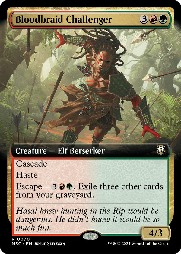 Bloodbraid Challenger (Extended Art) (M3C-070) - Modern Horizons 3 Commander: (Extended Art)