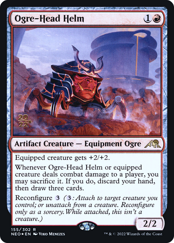 Ogre-Head Helm (PRE-155) - Kamigawa: Neon Dynasty Promos Foil