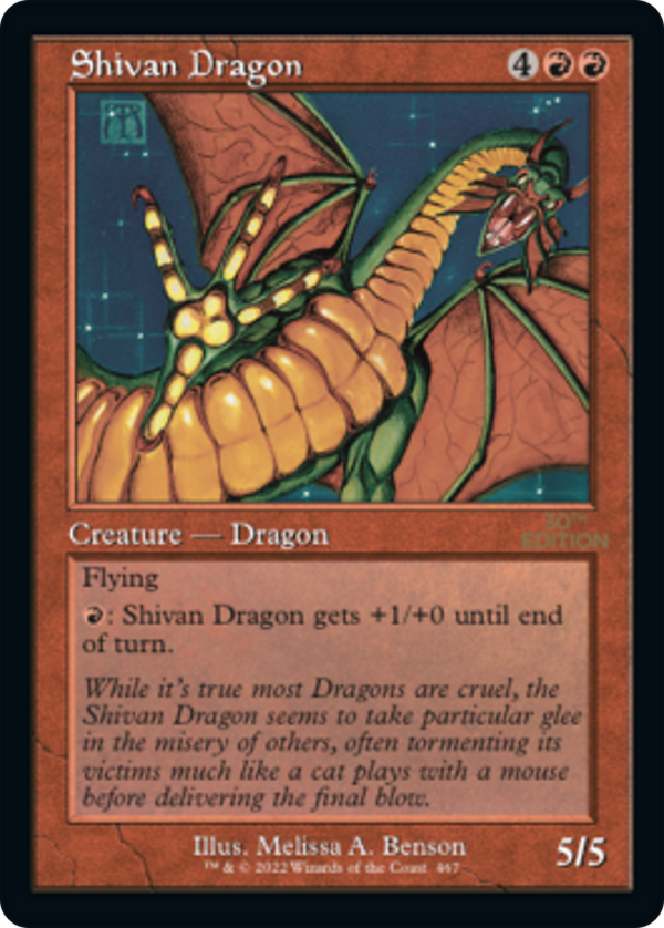 Shivan Dragon (Retro Frame) (30A-467) - 30th Anniversary Edition