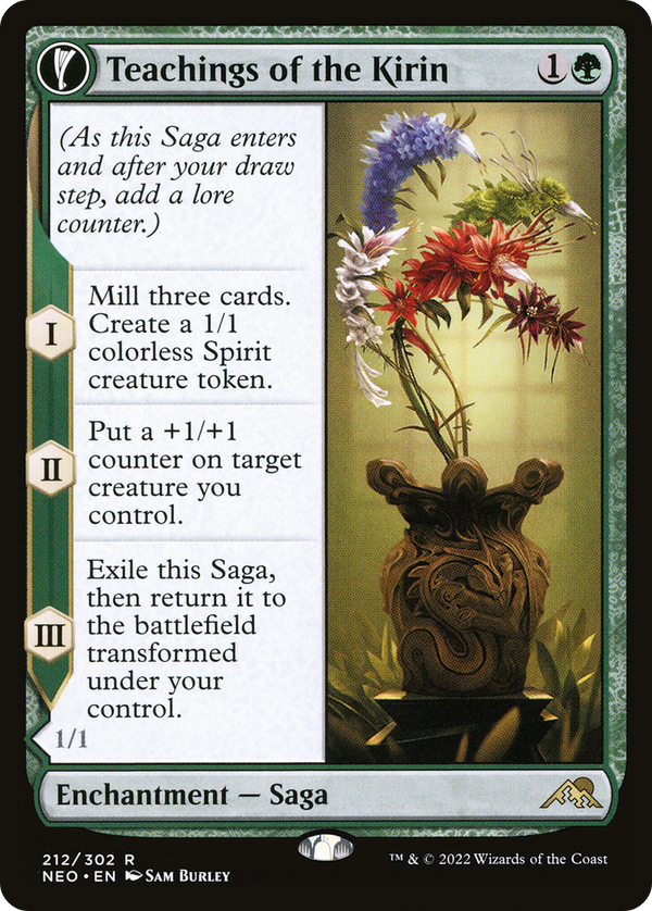Teachings of the Kirin (NEO-212) - Kamigawa: Neon Dynasty: (fandfc, enchantment)