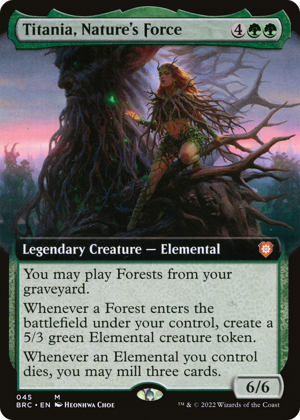 Titania, Nature's Force (Extended Art) (BRC-045) - The Brothers' War Commander: (Extended Art)