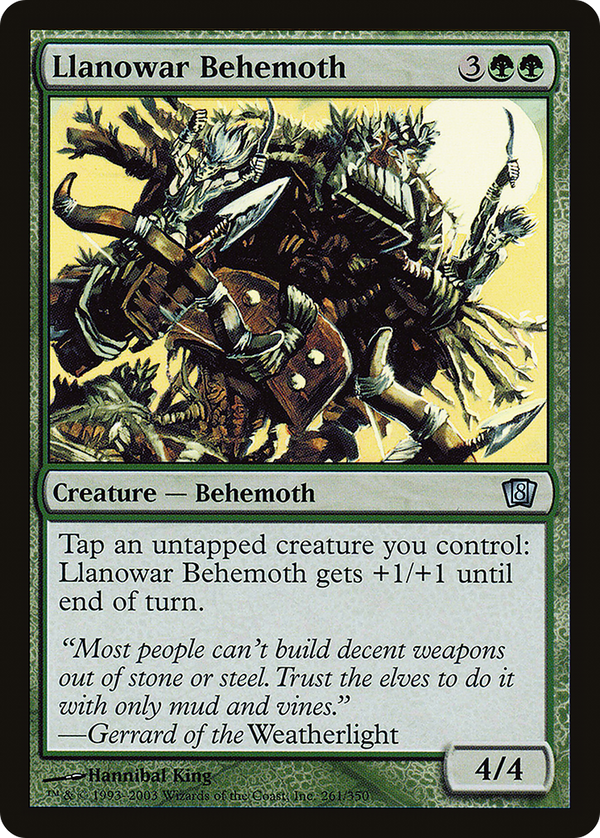 Llanowar Behemoth (8ED-261) - 8th Edition Foil