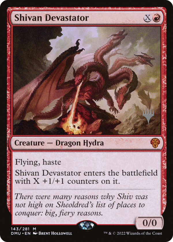 Shivan Devastator (PPDMU-143) - Dominaria United Promos