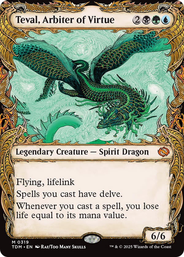 Teval, Arbiter of Virtue (Showcase) (TDM-319) - Tarkir: Dragonstorm: (Showcase)