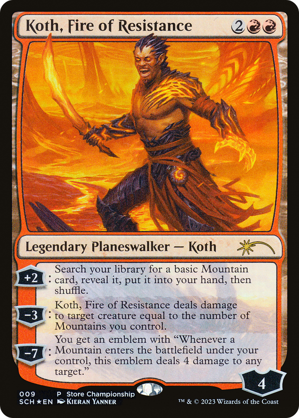 Koth, Fire of Resistance (GAME-009) - Store Championships Foil