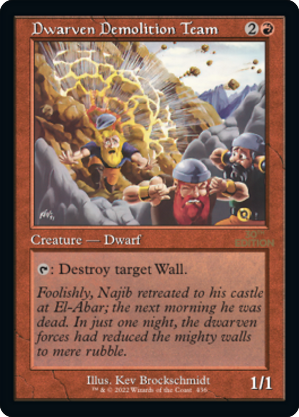 Dwarven Demolition Team (Retro Frame) (30A-436) - 30th Anniversary Edition
