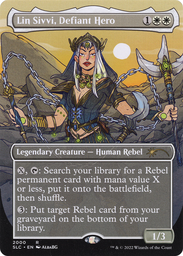 Lin Sivvi, Defiant Hero (SLC-2000) - Secret Lair Countdown Kit (Borderless)