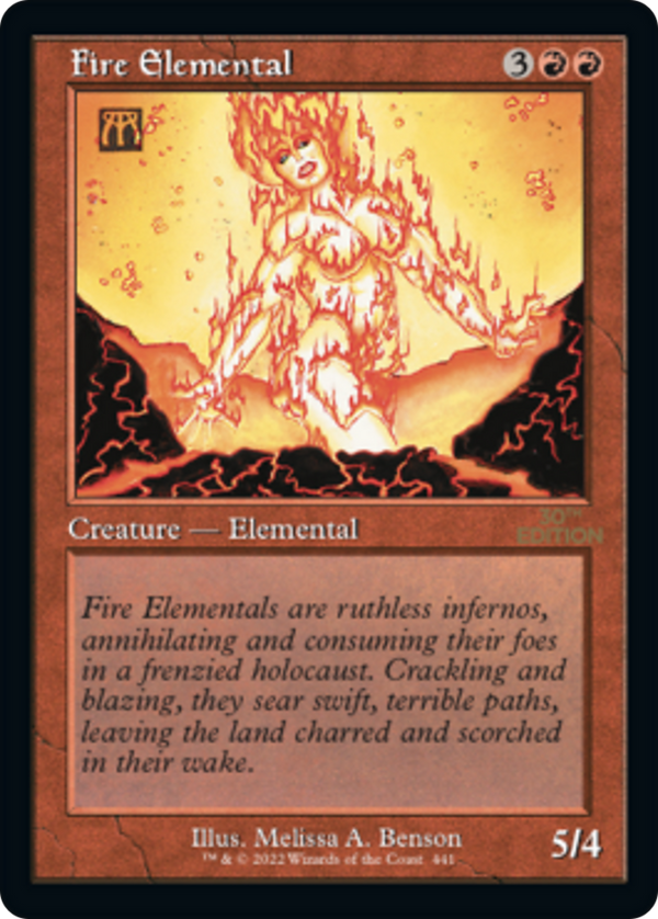 Fire Elemental (Retro Frame) (30A-441) - 30th Anniversary Edition