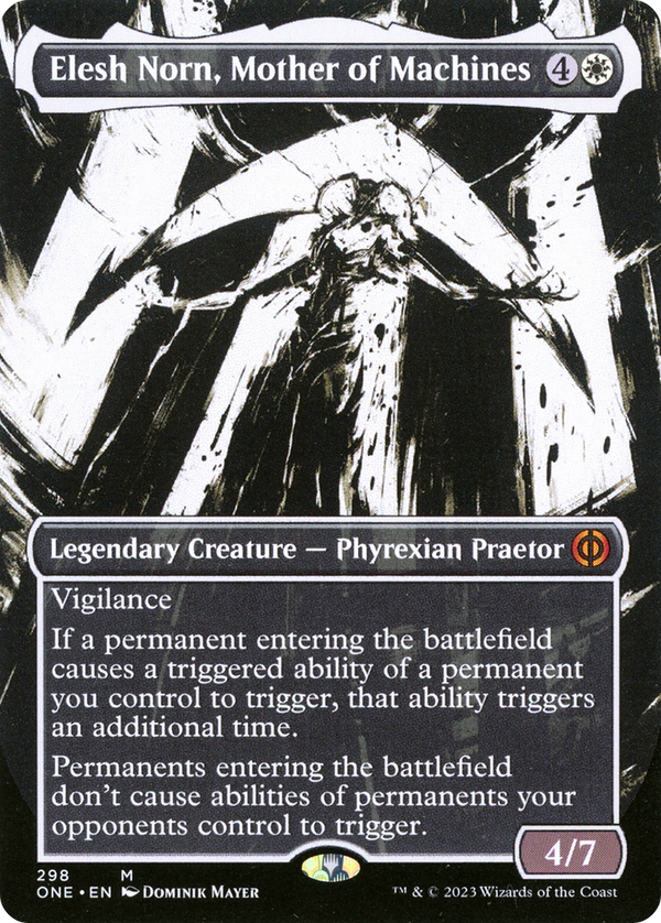 Elesh Norn, Mother of Machines (Showcase) (ONE-298) - Phyrexia: All Will Be One: (Showcase) (Borderless)