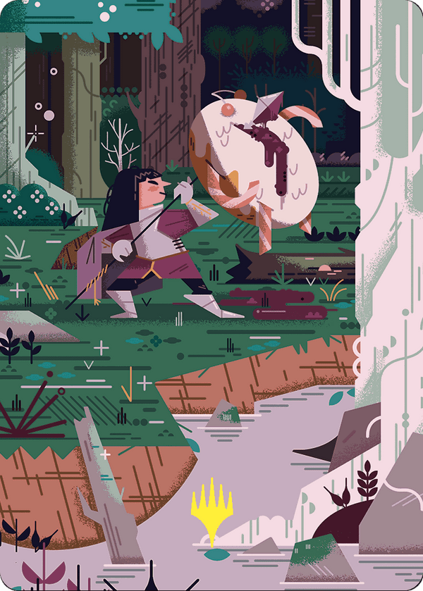 Stab Wound // Stab Wound (AWOE-069) - Wilds of Eldraine Art Series (Borderless) Foil