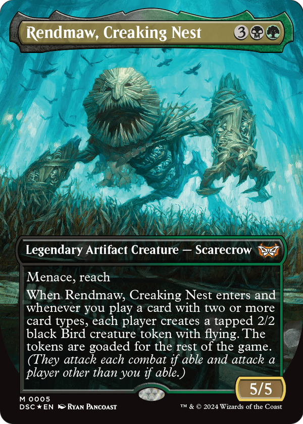 Rendmaw, Creaking Nest (Borderless) (DSC-005) - Duskmourn: House of Horror Commander Foil
