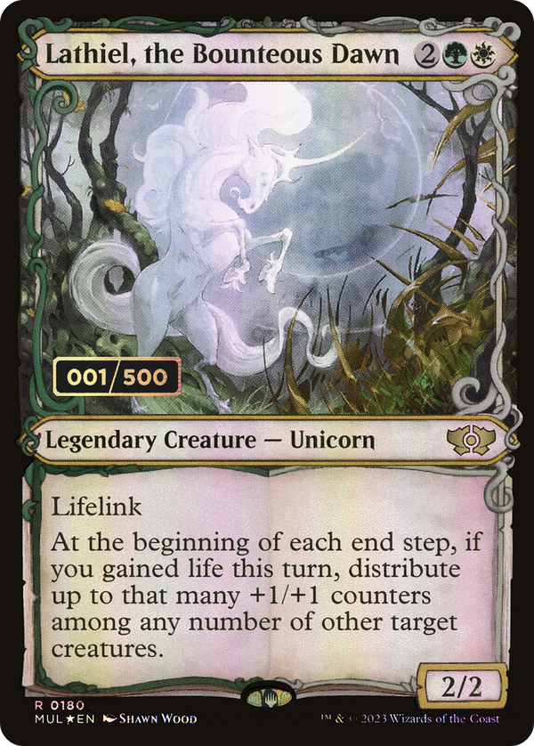 Lathiel, the Bounteous Dawn (Serial Numbered) (MUL-180) - Multiverse Legends: (Showcase) Foil