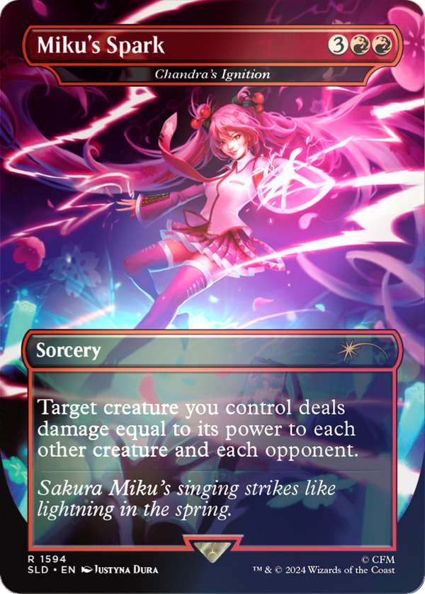 Miku's Spark - Chandra's Ignition (Rainbow Foil) (SLD-1594★) - Secret Lair Drop / Miku's Spark (Borderless) Foil