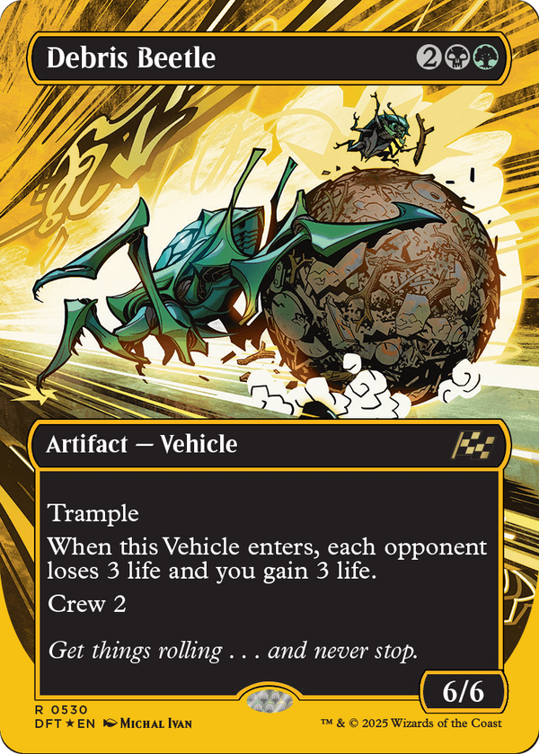 Debris Beetle (Borderless) (First-Place Foil) (DFT-530) - Aetherdrift Foil