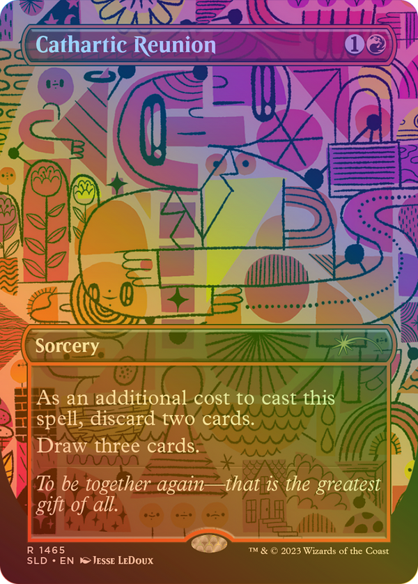 Cathartic Reunion (Rainbow Foil) (SLD-1465★) - Secret Lair Drop (Borderless) Foil