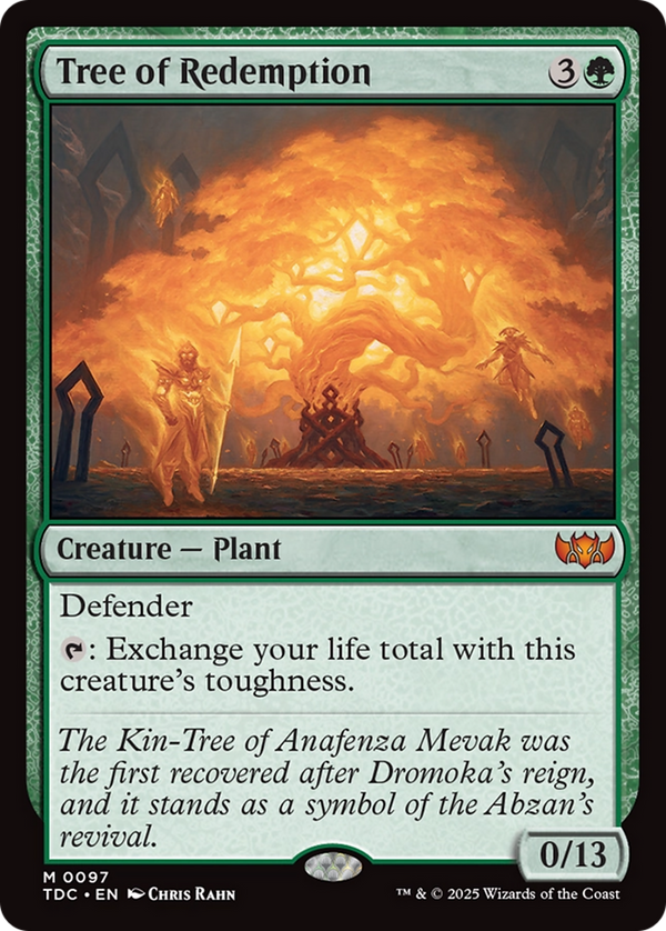 Tree of Redemption (TDC-097) - Commander: Tarkir: Dragonstorm