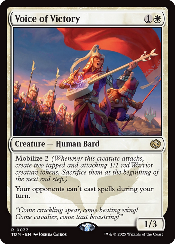 Voice of Victory (PPTDM-033) - Promo Pack: Tarkir: Dragonstorm Foil