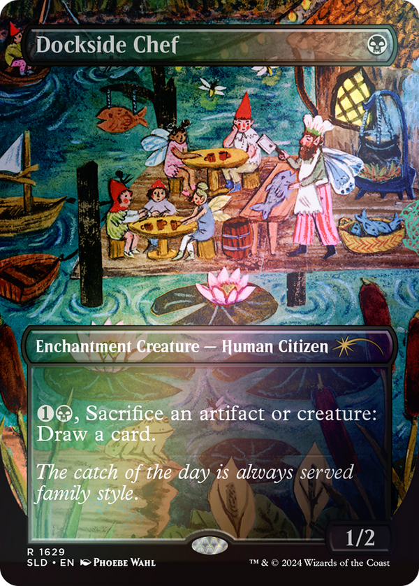 Dockside Chef (Rainbow Foil) (SLD-1629★) - Secret Lair Drop (Borderless) Foil