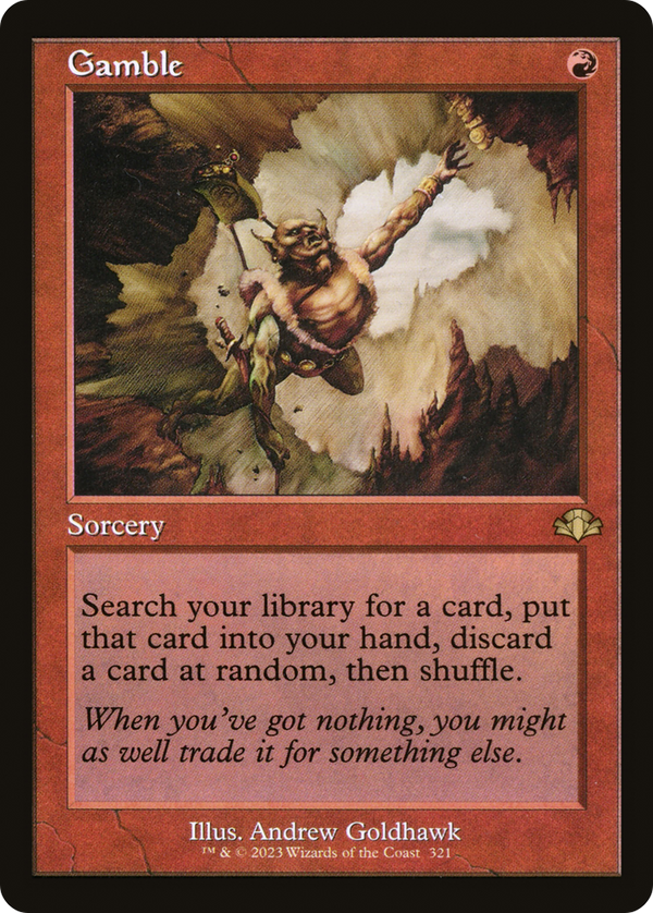 Gamble (Retro Frame) (DMR-321) - Dominaria Remastered Foil
