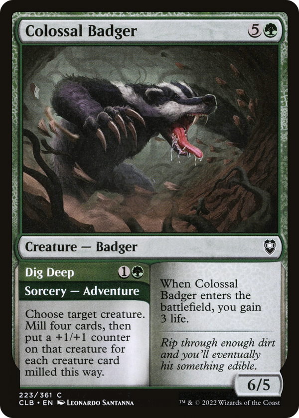 Colossal Badger (CLB-223) - Commander Legends: Battle for Baldur's Gate