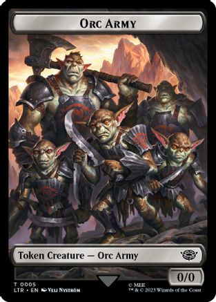 Orc Army (0005) // Food (0010) Double-Sided Token (LTR-5 // 10) - The Lord of the Rings: Tales of Middle-earth Foil