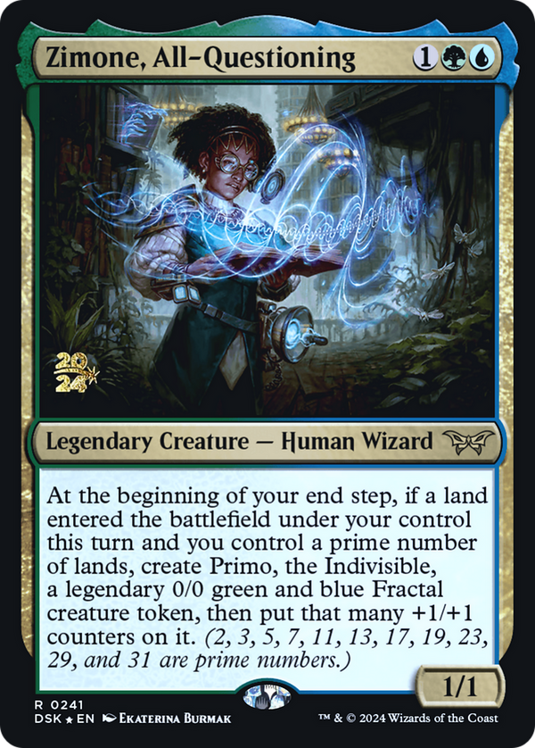 Zimone, All-Questioning (PRE-241) - Duskmourn: House of Horror Promos Foil