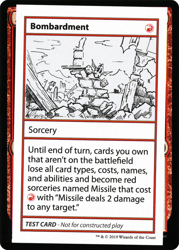 Bombardment (No PW Symbol) (CMB1-) - Mystery Booster Playtest Cards 2021