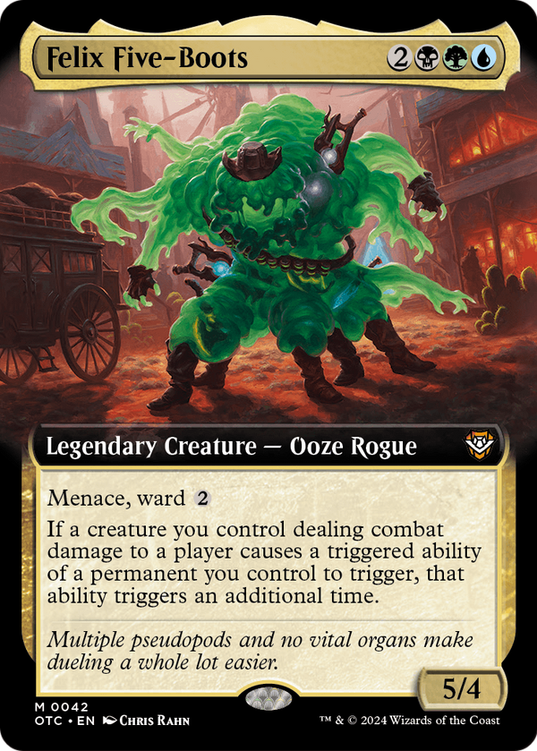 Felix Five-Boots (Extended Art) (OTC-042) - Outlaws of Thunder Junction Commander: (Extended Art) Foil