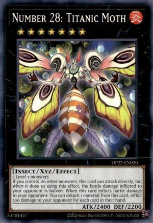 Number 28: Titanic Moth (OP22-EN020) - OTS Tournament Pack 22 Unlimited