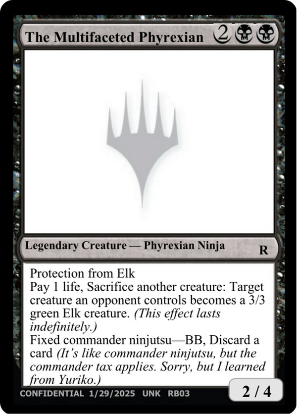 The Multifaceted Phyrexian (UNK-) - Un-Known Event Playtest Cards