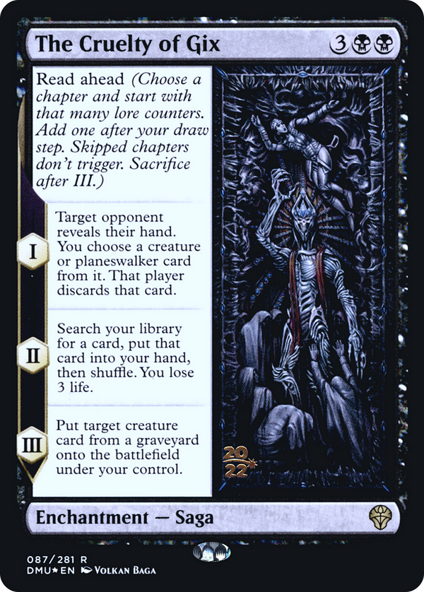 The Cruelty of Gix (PRE-087) - Dominaria United Promos Foil