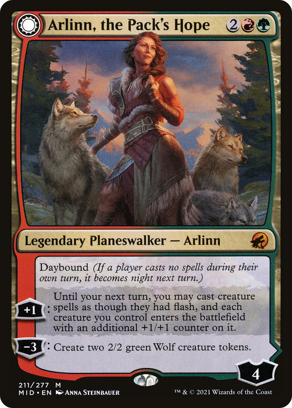 Arlinn, the Pack's Hope (MID-211) - Innistrad: Midnight Hunt: (Double Faced Transform) Foil