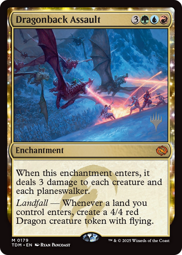 Dragonback Assault (PPTDM-179) - Promo Pack: Tarkir: Dragonstorm: (enchantment)