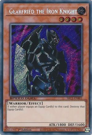 Gearfried the Iron Knight (Secret Rare) (SBC1-ENB01) - Speed Duel: Streets of Battle City 1st Edition