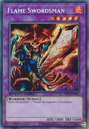 Flame Swordsman (Secret Rare) (SBC1-ENB22) - Speed Duel: Streets of Battle City 1st Edition