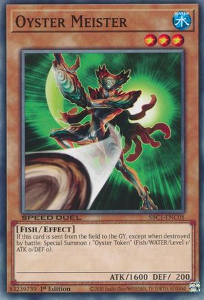 Oyster Meister (SBC1-ENC05) - Speed Duel: Streets of Battle City 1st Edition