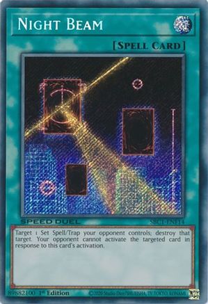 Night Beam (Secret Rare) (SBC1-ENF14) - Speed Duel: Streets of Battle City 1st Edition