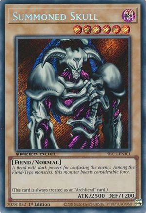 Summoned Skull (Secret Rare) (SBC1-ENI01) - Speed Duel: Streets of Battle City 1st Edition