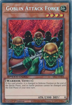 Goblin Attack Force (Secret Rare) (SBC1-ENI06) - Speed Duel: Streets of Battle City 1st Edition