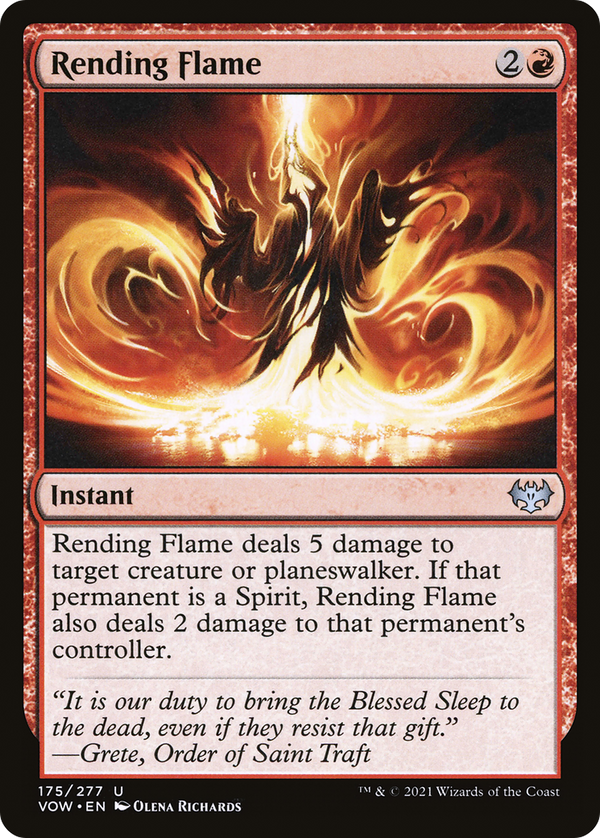 Rending Flame (VOW-175) - Innistrad: Crimson Vow Foil