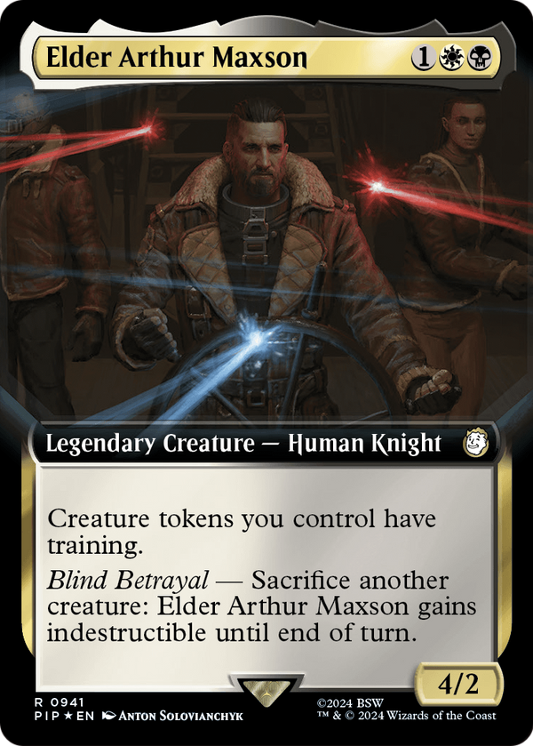 Elder Arthur Maxson (Extended Art) (Surge Foil) (PIP-941) - Fallout: (Extended Art) Foil