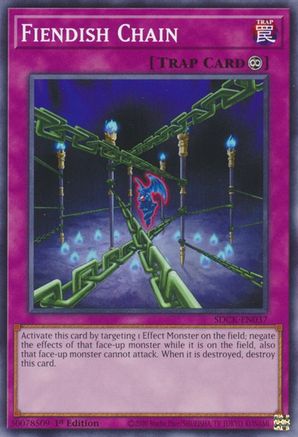 Fiendish Chain (SDCK-EN037) - Structure Deck: The Crimson King 1st Edition