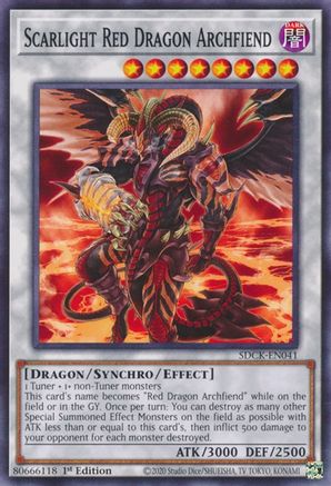 Scarlight Red Dragon Archfiend (SDCK-EN041) - Structure Deck: The Crimson King 1st Edition