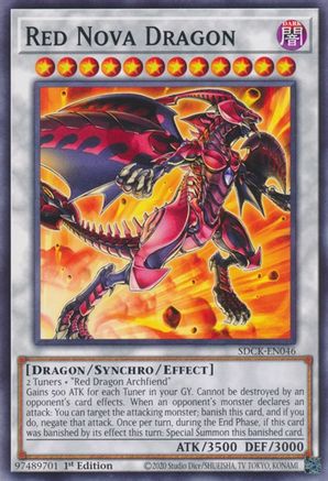 Red Nova Dragon (SDCK-EN046) - Structure Deck: The Crimson King 1st Edition
