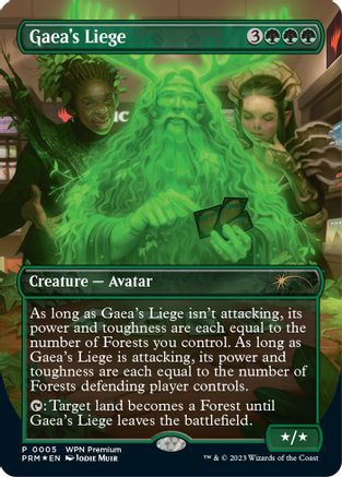 Gaea's Liege (Borderless) (WPN-005) - WPN & Gateway Promos Foil