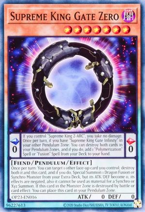 Supreme King Gate Zero (OP23-EN016) - OTS Tournament Pack 23 Unlimited