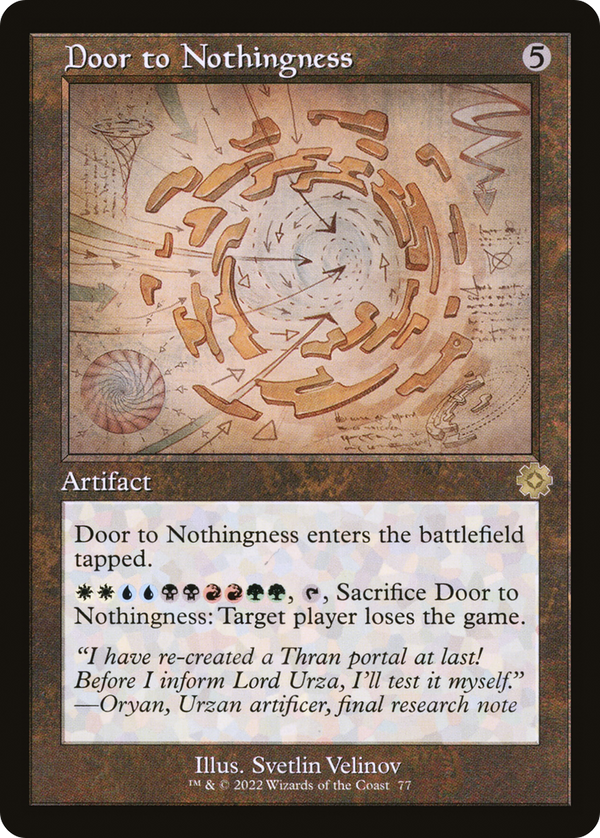 Door to Nothingness (Schematic) (BRR-077) - The Brothers' War Retro Artifacts