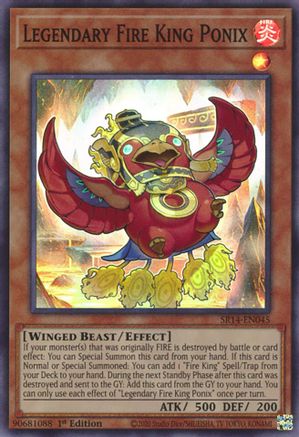 Legendary Fire King Ponix (SR14-EN045) - Structure Deck: Fire Kings Unlimited