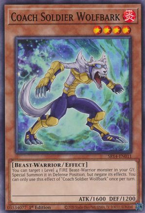 Coach Soldier Wolfbark (SR14-EN011) - Structure Deck: Fire Kings 1st Edition