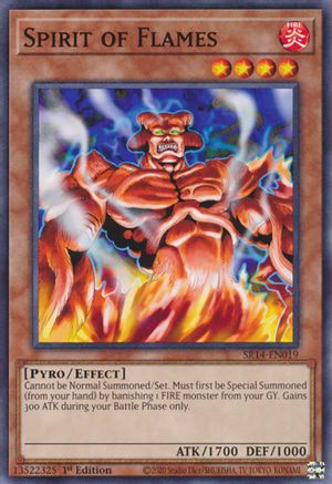 Spirit of Flames (SR14-EN019) - Structure Deck: Fire Kings 1st Edition